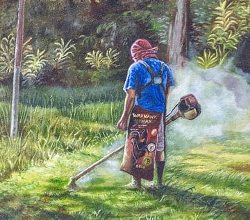 Grasmaaien met Toewijding van Michael Albaño / Batang Pinangga
