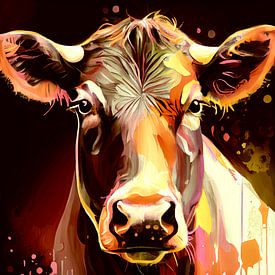 Portrait of a cow by Vlindertuin Art