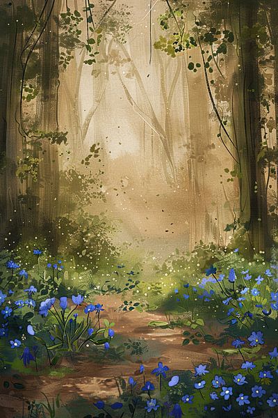 Flower meadow Forest by Poster Art Shop