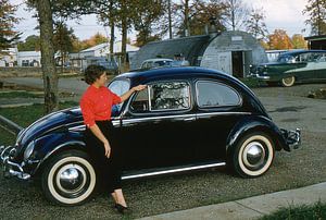 Vintage foto VW Kever 1956 sur Jaap Ros