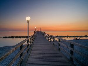 Ostsee: Seebrücke Wustrow / Darß bei Sonnenuntergang