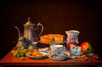 Stilleven: Koffie met appeltaart