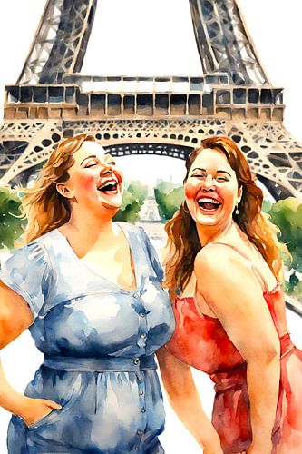 2 gezellige dames in Parijs