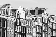Grachtenpanden aan de Prinsengracht in Amsterdam / zwart-wit van Werner Dieterich thumbnail