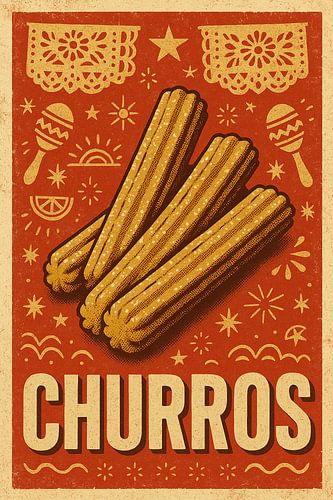 Churros - alte mexikanische Dessert Poster