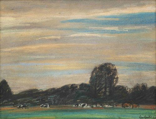 Leo Gestel, Landschaft mit weidenden Kühen, 1881 von Atelier Liesjes