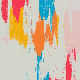 Bright pastel abstract, bold contemporary painting by Dina Dankers