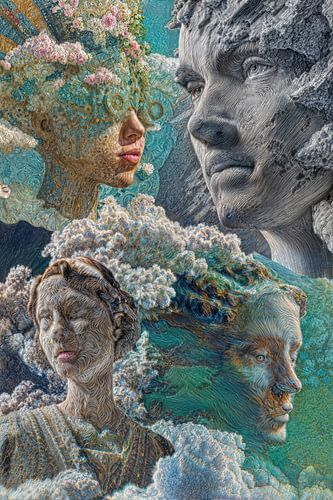 cloud shapes human and animal by Egon Zitter