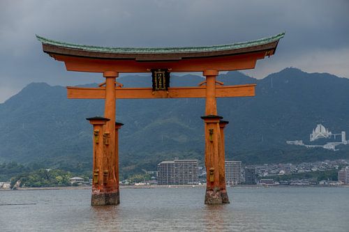 Orange torii Miyajima Japan