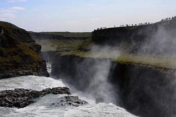 Teil des Wasserfalls und der Schlucht von Gullfoss