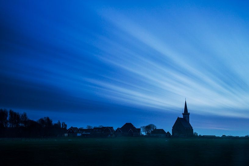 Kirche von Den Hoorn auf Texel von Beschermingswerk voor aan uw muur