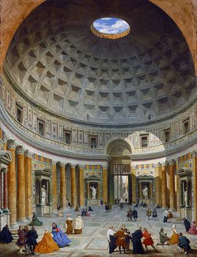 Interieur van het Pantheon, Rome, Giovanni Paolo Panini