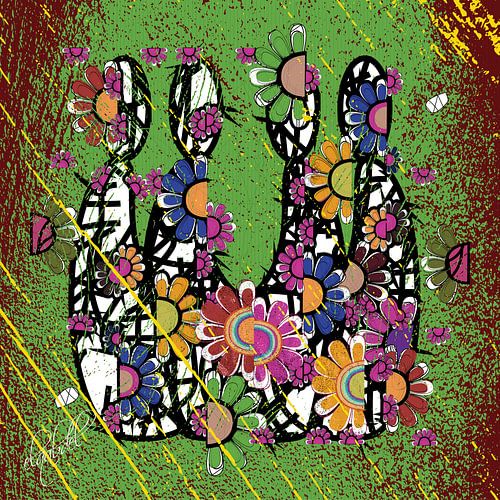 colourful abstract art of human relations