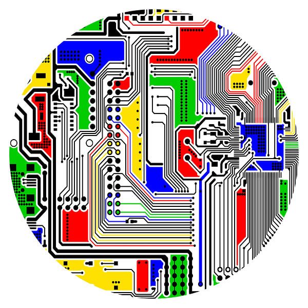 Pop Art Circuit Board X par Andree Jakobson