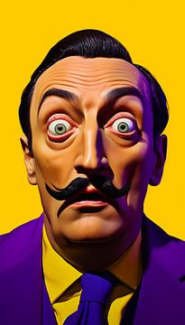 Salvador Dalí: Pop Art Paars van Surreal Media
