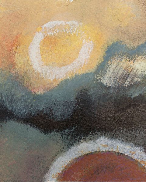 landscape with light above the horizon - abstract by gelske kwikkel