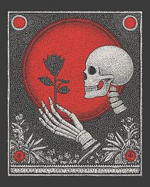 Death - Tarot Card - Romantic Skull