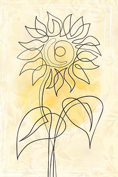 Sunflower oneliner van Joan Engels