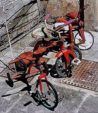 Italian Toy Antique Tricycles by Dorothy Berry-Lound