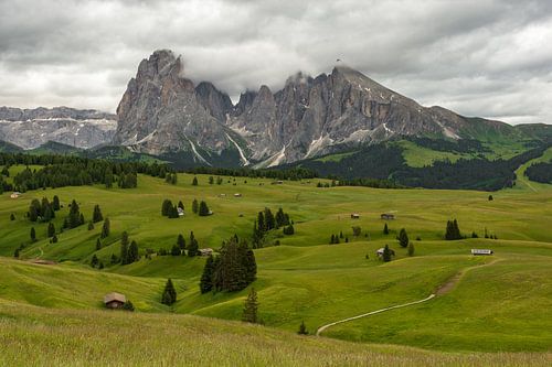 Dark clouds on the Alpe di Siusi