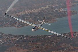 Glider air to air photographed over Greece. by Jaap van den Berg