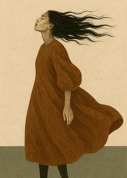 Free woman brown