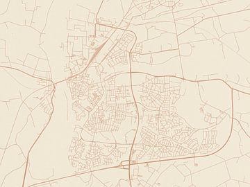 Kaart van Zutphen in Terracotta van Map Art Studio
