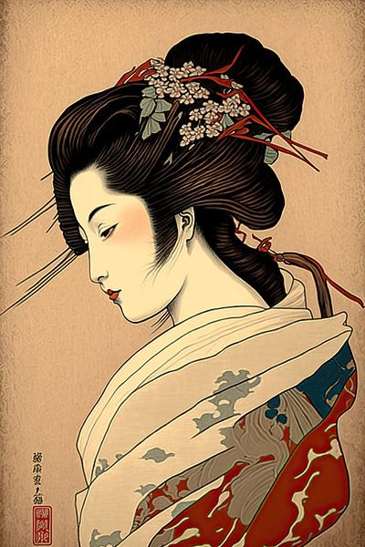 Betoverende Geisha, Harmonie van Schoonheid van Peter Balan