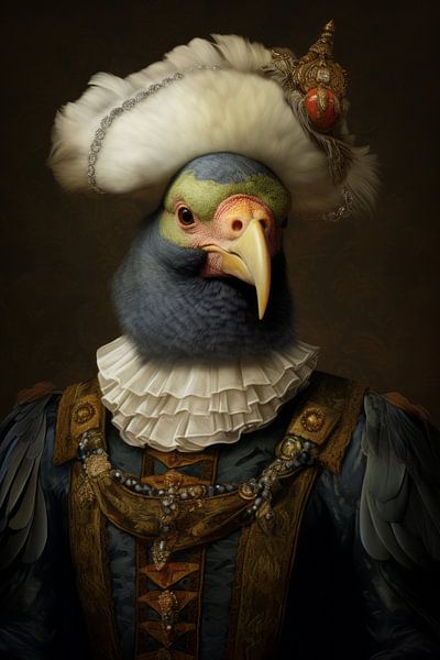 Baron-style bird by PIX on the wall