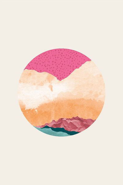 Pink Mountain by Walljar