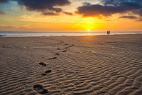 Fußstapfen im Sand