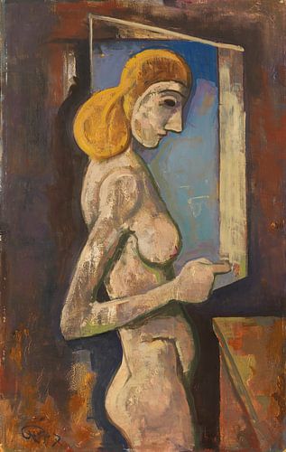 Karl Hofer, Naakt aan het raam, 1947