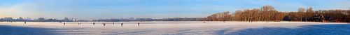 Panorama skating at the Kralingse Lake in Rotterdam by Anton de Zeeuw