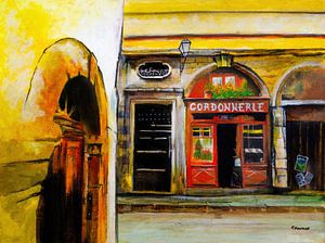 Schuhreparatur in Lyon | Aquarellmalerei