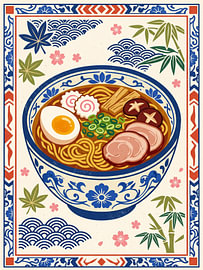 Vintage Ramen Bowl by my pixel art