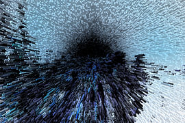 Explosion of Fragments – Blue Light by Alberé de Ville