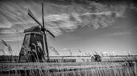 Windmolen langs kanaal in Noord-Holland par Arjen Schippers Aperçu