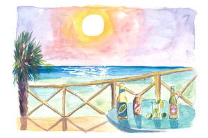 Karibische Drinks am West Indies Beach