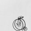 Retro fiets met groot voorwiel van Ellis Peeters