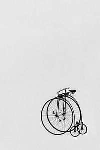 Retro-Fahrrad mit großem Vorderrad