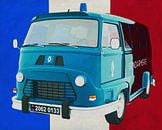 Renault Estafette 800 gendarmerie 1965 avec le drapeau français par Jan Keteleer Aperçu