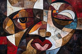 Abstract portrait of a woman by Poster Art Shop