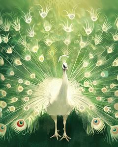 Eleganter weißer Pfau Nr.3