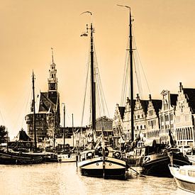 Hoorn Port North Holland Netherlands Sepia by Hendrik-Jan Kornelis