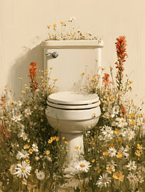 Toilette im Wildblumengarten von IamHomeStudio