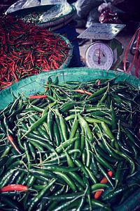thaise pepers op markt Bangkok van Karel Ham