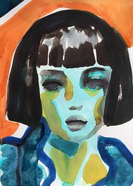 Blue Gardenia by Helia Tayebi Art