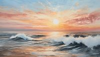 Painting beach and sea