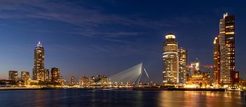 Panorama of Rotterdam by night