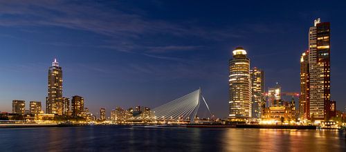 Panorama of Rotterdam by night
